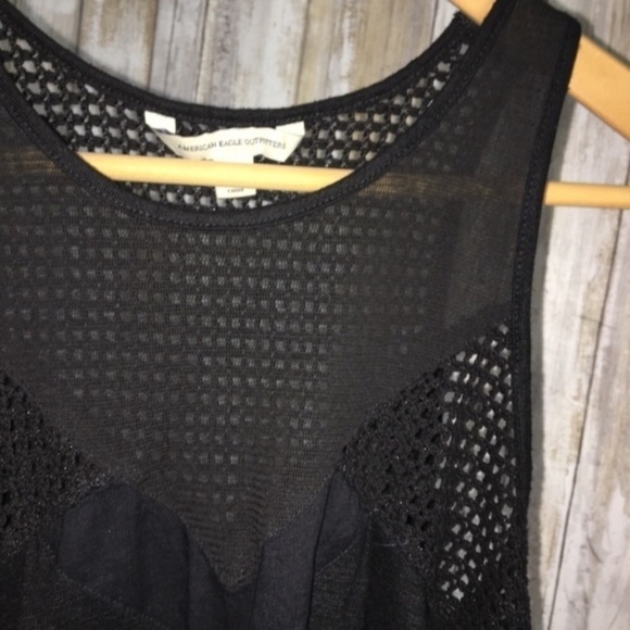 American Eagle Black Mesh Tank - Picture 3 of 5